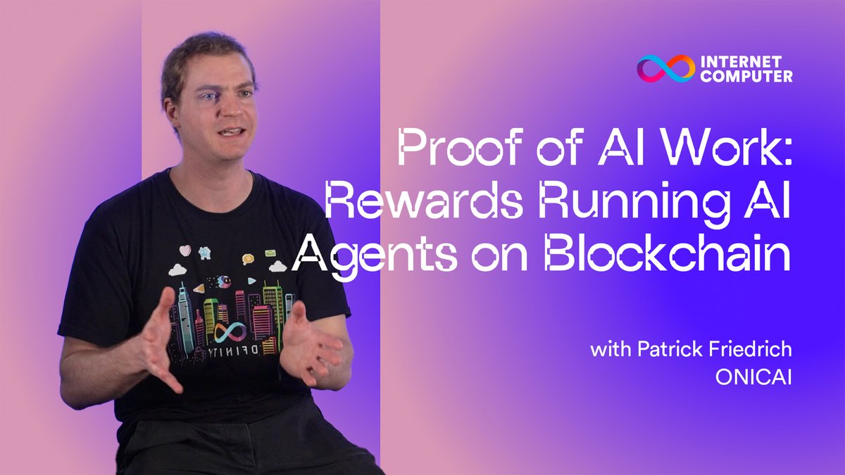 "Most of us are just pure consumers of AI. We want to change that and put you in the driver's seat." - Patrick Friedrich, Co-founder of onicai Onicaiโs FunnAI uses the ICP tech stack to let you own AI agents that work for you: โ
Launch in 1 click โ
Agents run on-chain as โminersโ โ
Earn rewards for useful work AI thatโs decentralized, user-owned, and reward-driven. โก๏ธ Check out Onicai for yourself ๐ Watch the interview here: