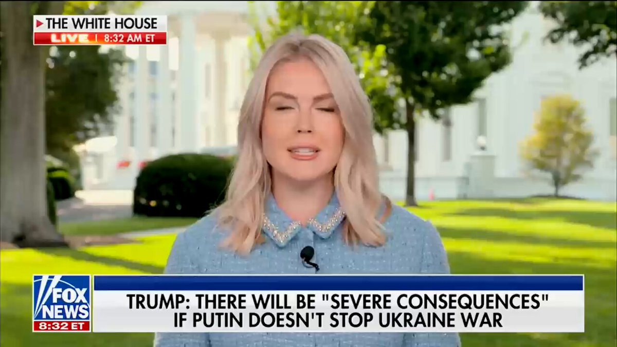 .Karoline Leavitt: "The President wants to exhaust all options to try to bring this war to a peaceful resolution... He wants to sit down and look the Russian President in the eye and see what progress can be made to move the ball forward to end this brutal war."
