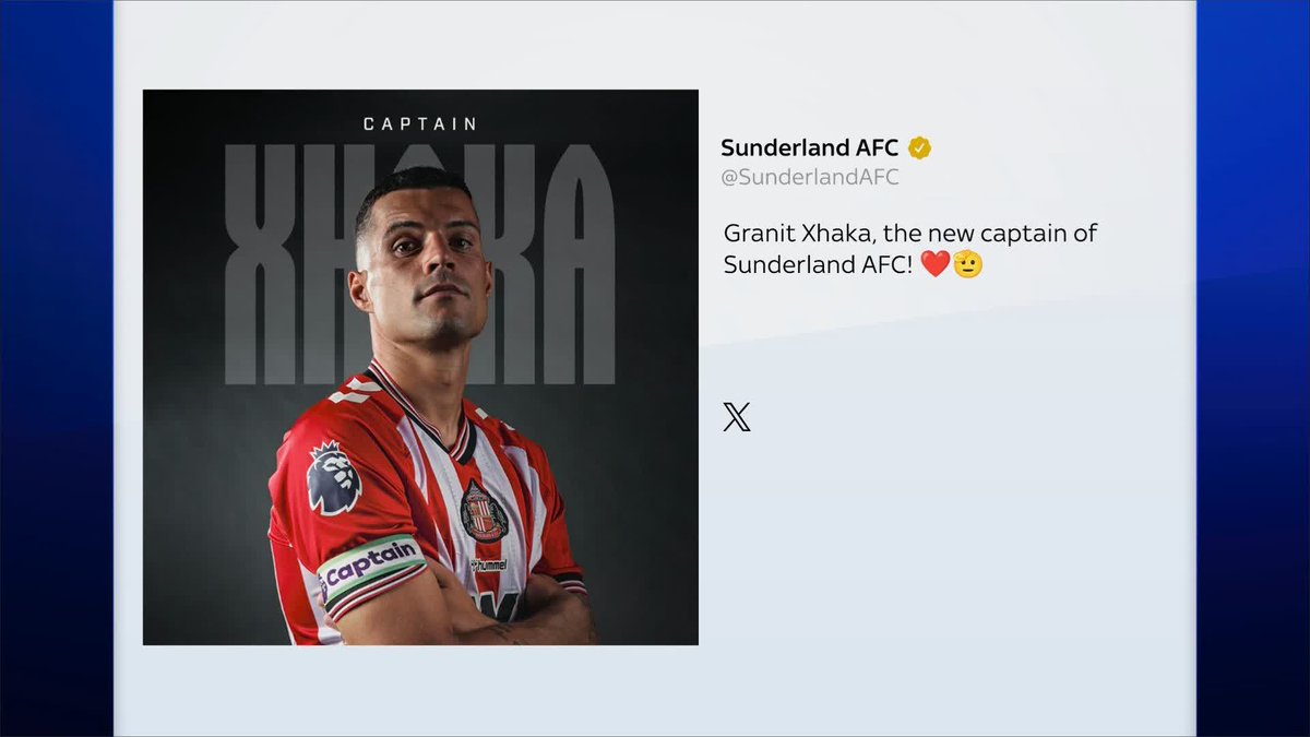 Granit Xhaka has been named Sunderland's new captain 🔴🤝