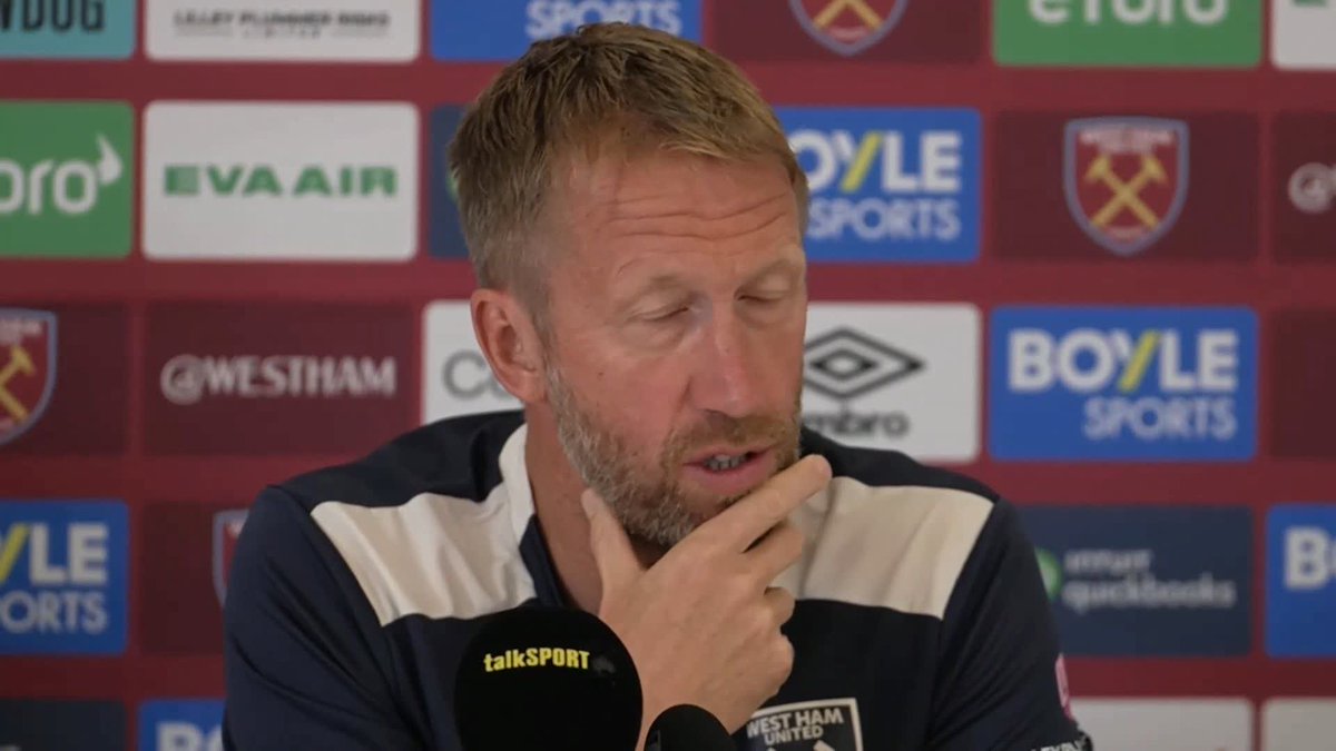 "We're really happy with what we have done so far" Graham Potter on West Ham's signings ahead of the Premier League season ⚒️