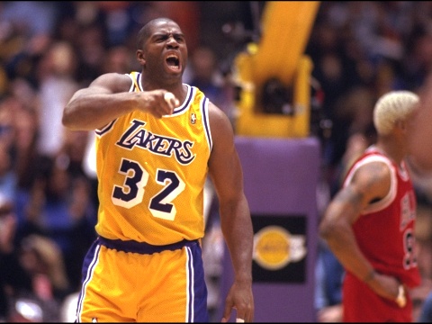 Most have no idea how good 36-year-old Magic Johnson was in 96 after missing almost 5 years 30 PTS, 11 AST, 8 REB (67% FG) 28 PTS, 8 REB, 5 AST (75% FG) 27 PTS, 9 REB, 9 AST (75% FG) 16 PTS, 12 AST, 9 REB (60% FG) 15 PTS, 13 AST, 10 REB (56% FG)