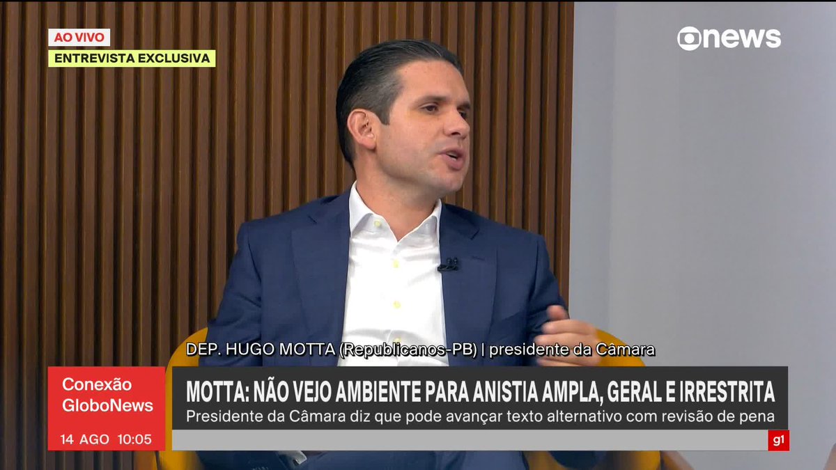 Motta: "Total discordância sobre atuação de Eduardo Bolsonaro"; em entrevista exclusiva, presidente da Câmara diz que questões pessoais não podem prejudicar o país. Tomara que a lei MAGNITSKY chegue até Motta.