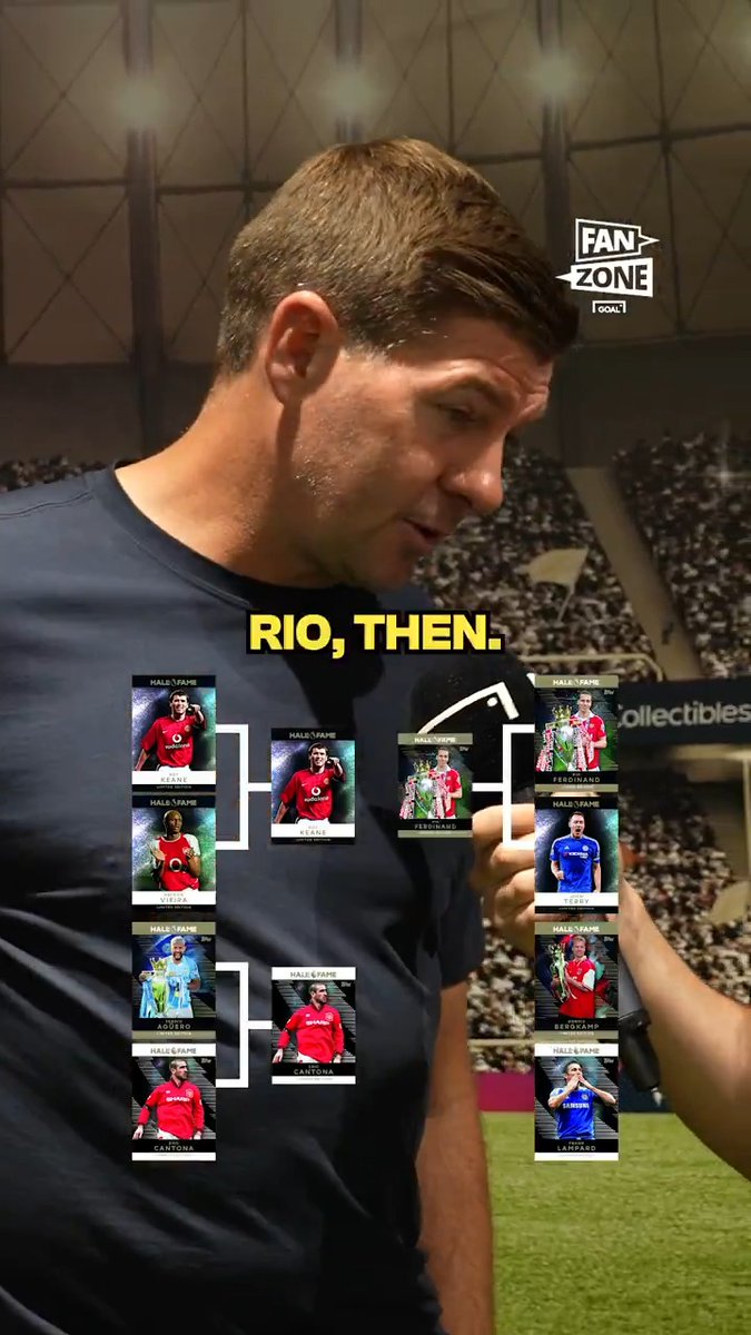 Steven Gerrard plays football knockout with some Premier League Hall of Fame players ⭐️ @topps