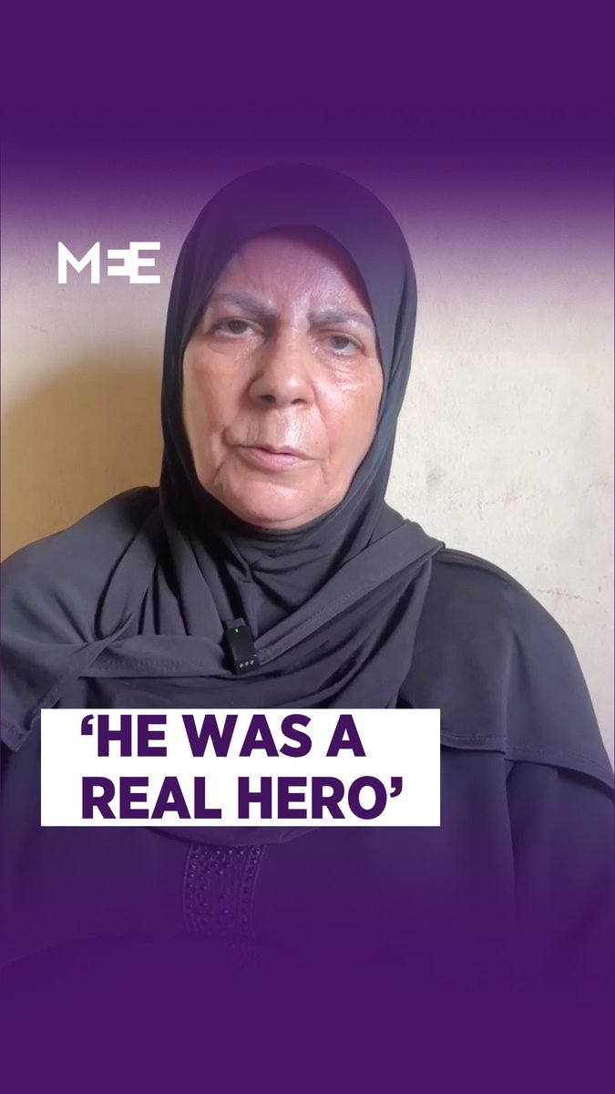 “Never will there be anyone on Al Jazeera like my son Anas.” In an interview with Middle East Eye, Fawzia Ibrahim Dawoud, recalls the last time she saw her son Anas al-Sharif, before he was assassinated in an Israeli strike on his tent in Gaza City.