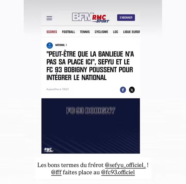 Le Football Club 93 interdit du football professionnel ?