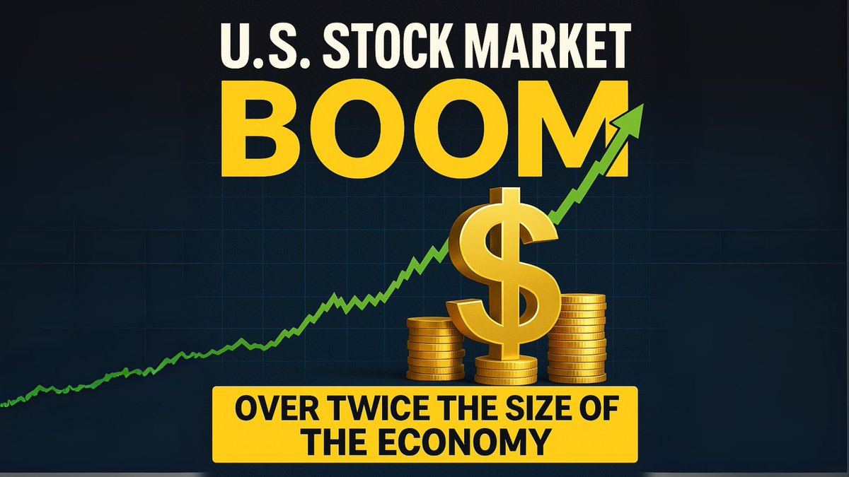 The US stock market is now twice as big as the US economy. Investors keep winning.