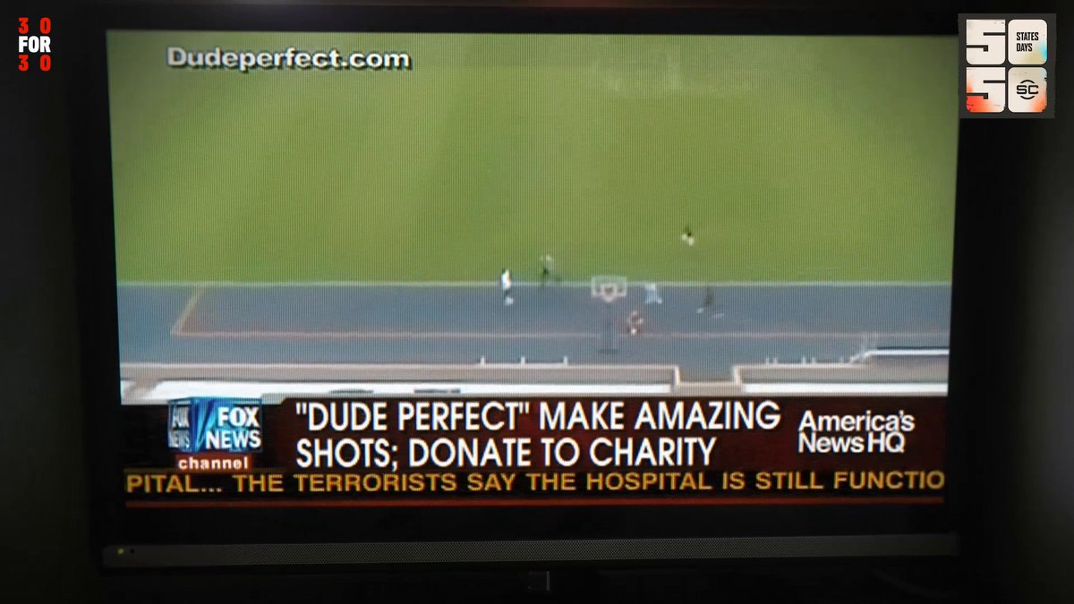 You know you’ve made it when they think it’s CGI 😏 This trick shot at College Station launched Dude Perfect in to stardom. 30 for 30: ’Dude Perfect: A Very Long Shot’ 🎥