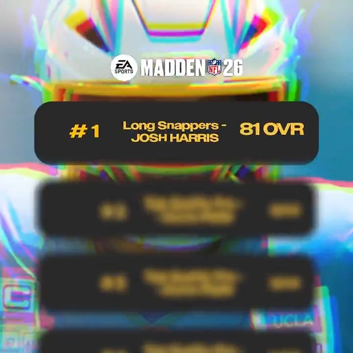 this and being the #1 long snapper on madden