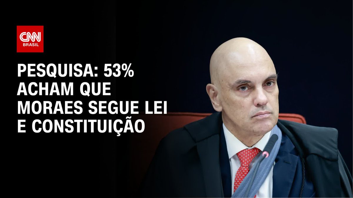Pesquisa: 53% acham que Moraes segue lei e constituição; assista #CNN360º