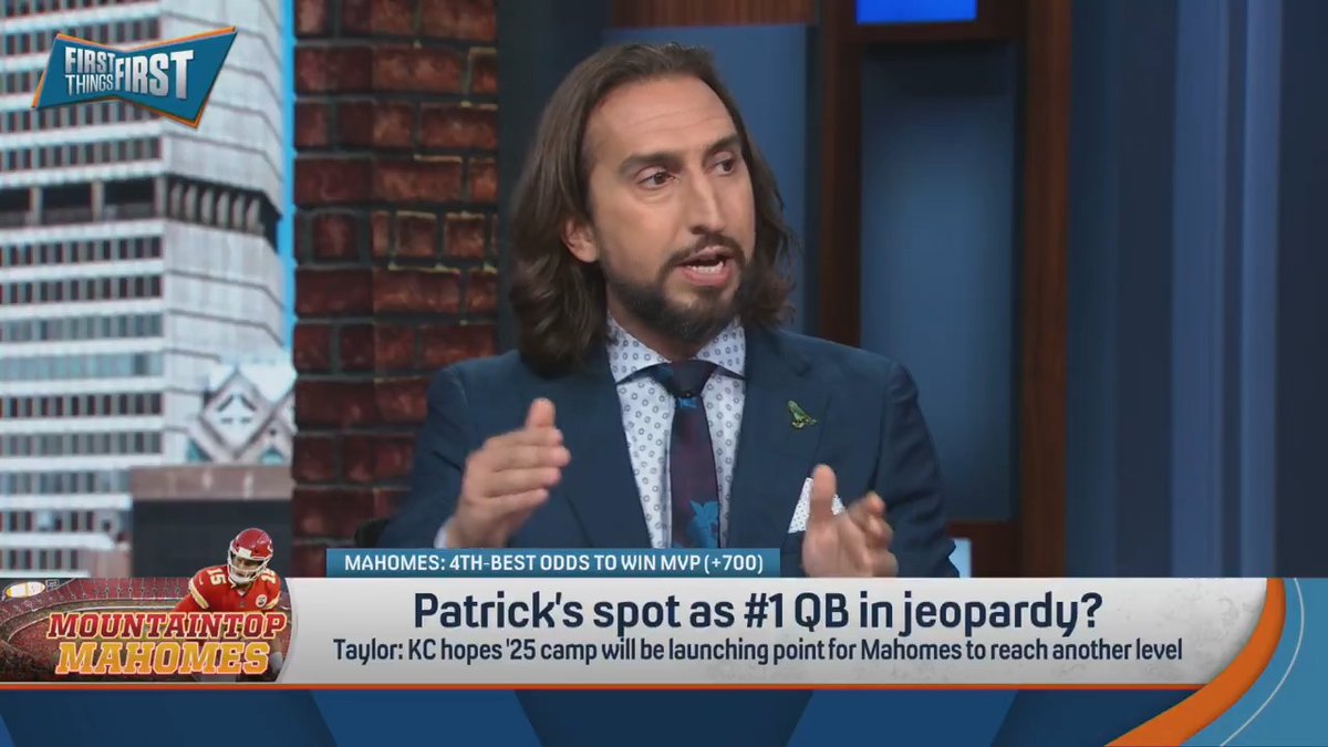 “If Patrick were to have, this year, a carbon copy season of any of those guys, it would hurt him… We can’t say Mahomes is judged by a different standard because he’s the best when people are arguing he’s not the best.” nick wright explains:
