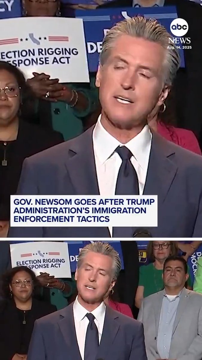 "People are scared. People are fearful ... Wake up America ... Wake up to what's going on." California Gov. Newsom went after the Trump administration's immigration enforcement tactics during a press conference in Los Angeles on Thursday.