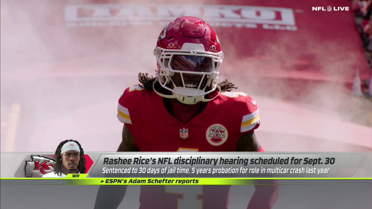 .Dan Graziano had the latest on what Rashee Rice's mid-season hearing could mean for the Chiefs. "This is the kind of thing now that could hang over the back half of the Chiefs season with uncertainty."