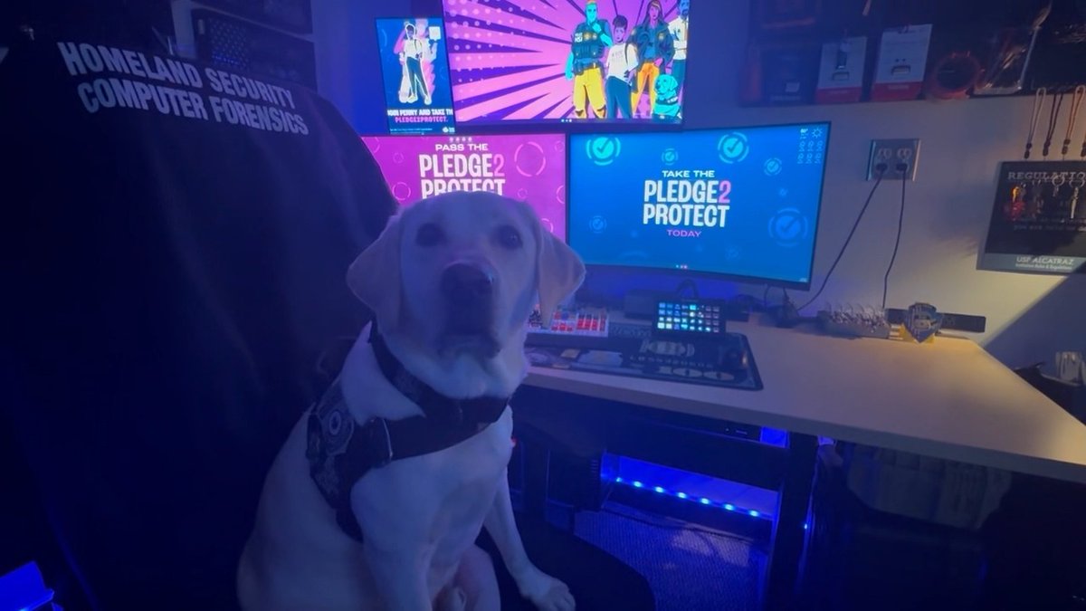 Our Rescue K9 Rosco is pretty cool! In fact, he’s an electronic storage detection K9. 🐶When perpetrators are harming kids online, he pounces and sniffs out the evidence. He’s one fury superhero! Help make his job easier and take the Pledge2Protect today at #K2P