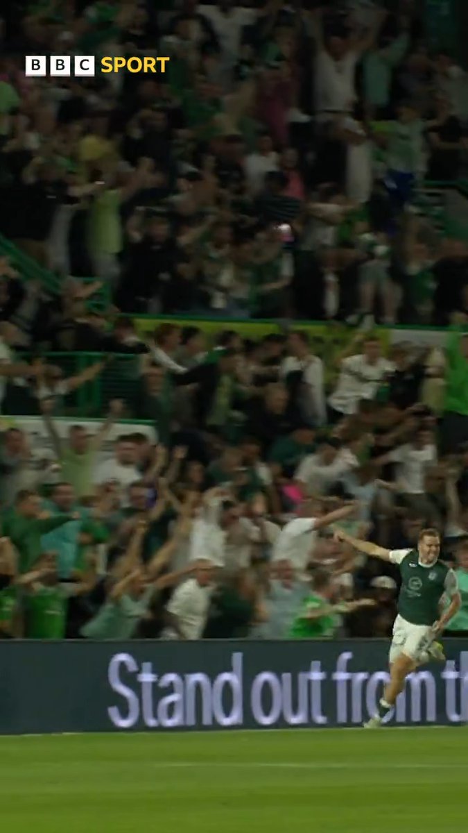 Absolute scenes at Easter Road! 🤩 Chris Cadden puts Hibs back in front on aggregate against Partizan! ⚽️ #BBCFootball