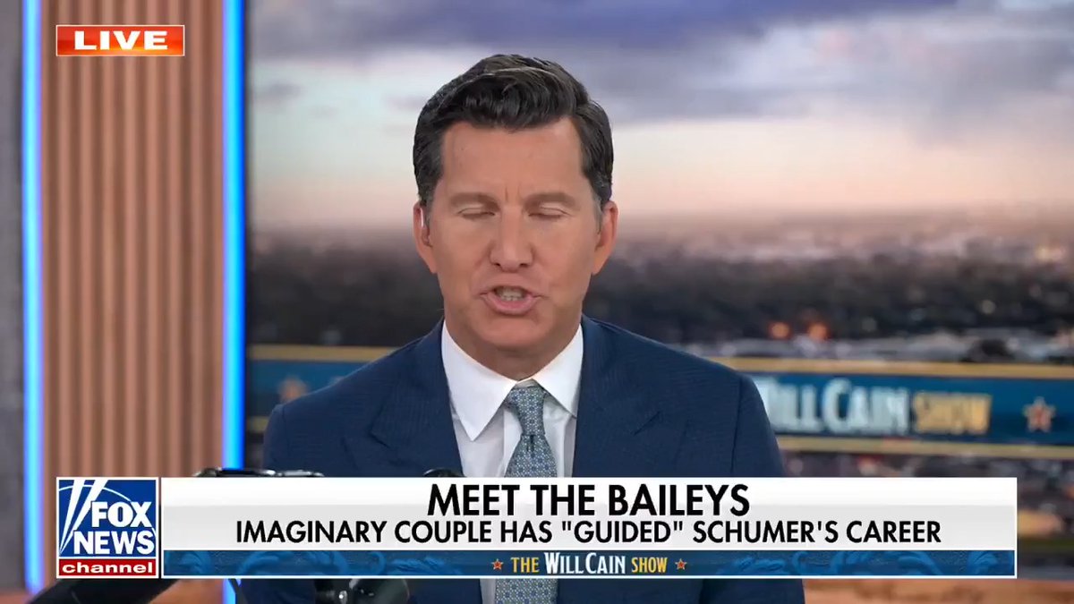 "He has imaginary friends that he's held for 40 years." Will Cain and Ruthless Podcast react after Senate Minority Leader Chuck Schumer accused of inventing a fictional couple meant to represent the average American