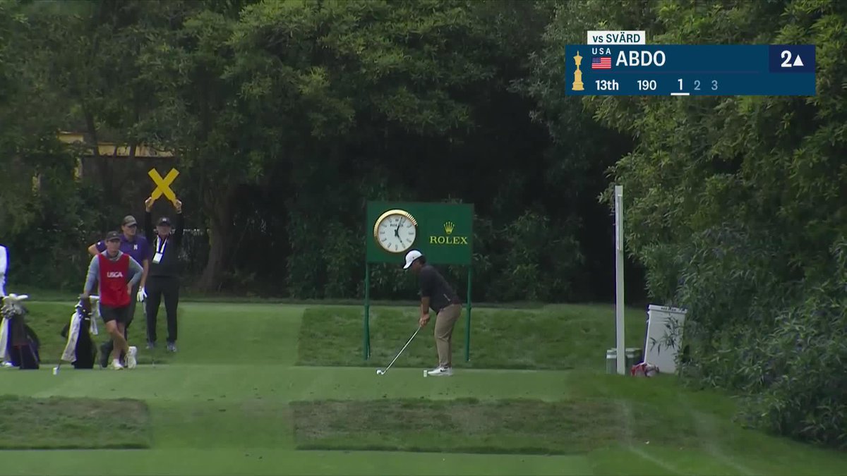 JIMMY ABDO! Can the sophomore from Gustavus Golf punch his ticket to the quarterfinals? He's 2 up thru 13.