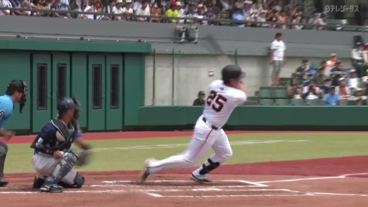 しぶとくレフト前 目安の20打席まであと1打席 岡本和真 同​点タイムリーヒット ⚾プロ野球 ファーム(2025/8/15) 🆚巨人×西武 📱Live on DAZN #オレをみろ #ジャイアンツ
