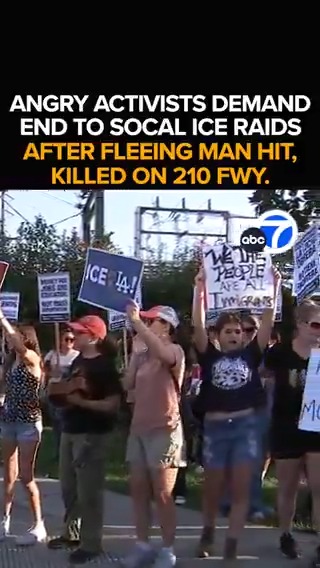 After a man who was fleeing an ICE operation in Monrovia is hit and killed on the 210 Freeway, activists are demanding an end to the raids. The feds say they weren't chasing him, but protesters are calling for ICE to leave SoCal. Tonight at 11 from ABC7