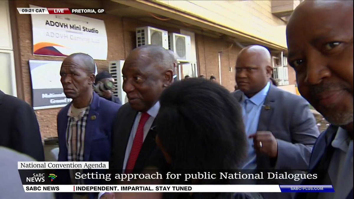 [WATCH] President Cyril Ramaphosa has arrived at UNISA to address the first national convention, a precursor to the National Dialogue. The convention aims to identify South Africa's most pressing challenges.