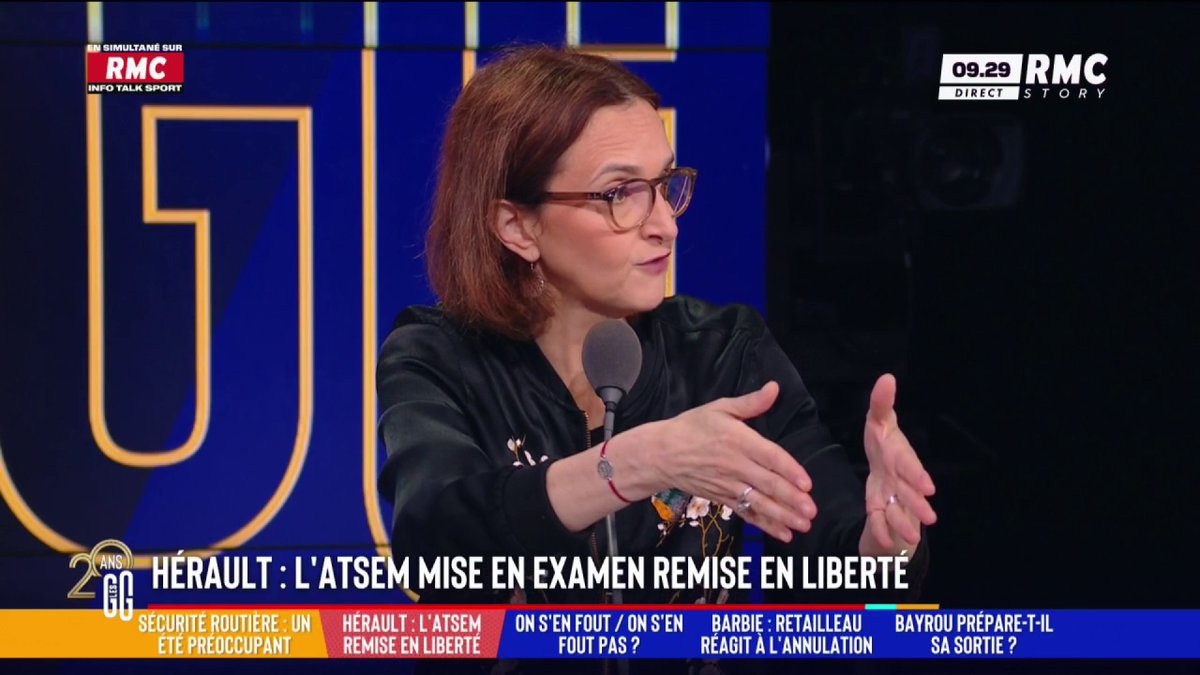 👨👩👧 Hérault : l’Atsem mise en examen remise en liberté sous contrôle judiciaire "Il y a un moment, si la justice ne reprend pas ses esprits, la société va imploser", affirme Barbara Lefebvre, enseignante #GGRMC