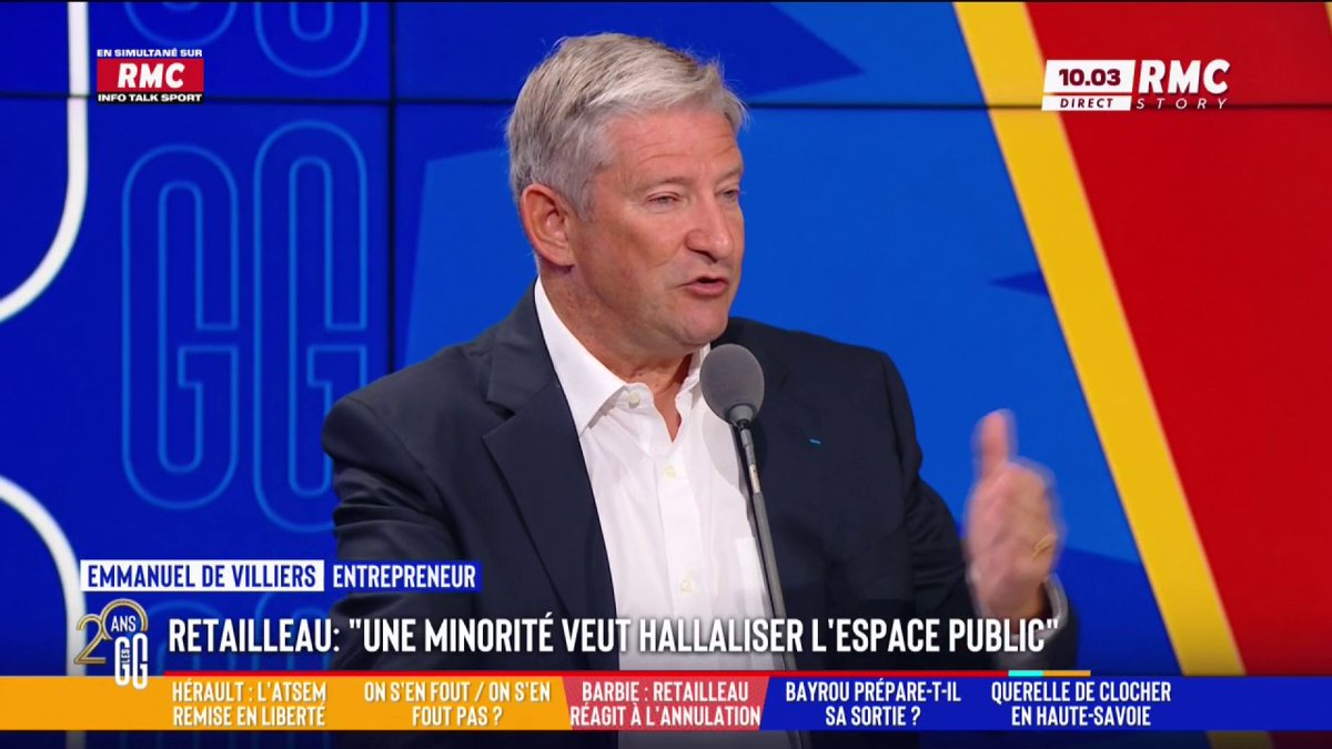 🤔 "Une minorité violente veut hallaliser la France", vérité ou dérapage ? "Les propos de Bruno Retailleau sont mesurés et correspondent à une certaine réalité", affirme Emmanuel de Villiers #GGRMC