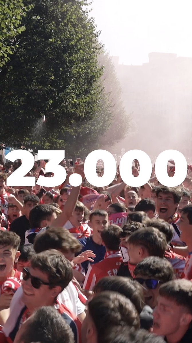 😍 𝗦𝗶𝗲𝗺𝗽𝗿𝗲 estáis. 𝟮𝟯.𝟬𝟬𝟬… Así somos. 𝐺𝑅𝐴𝐶𝐼𝐴𝑆 🫶🏼. #RealSporting