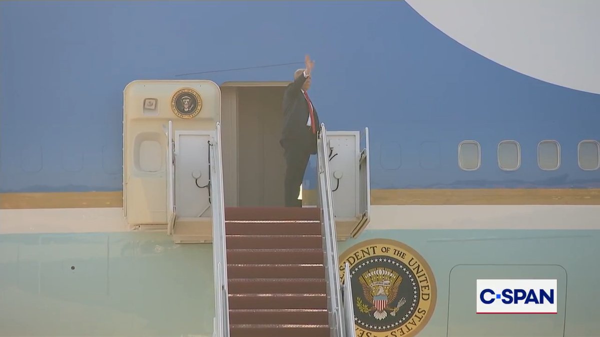 President Trump boards Air Force One at Joint Base Andrews, Maryland (Joint Base Andrews) headed to Anchorage, Alaska for meeting with Russian President Vladimir Putin later today.