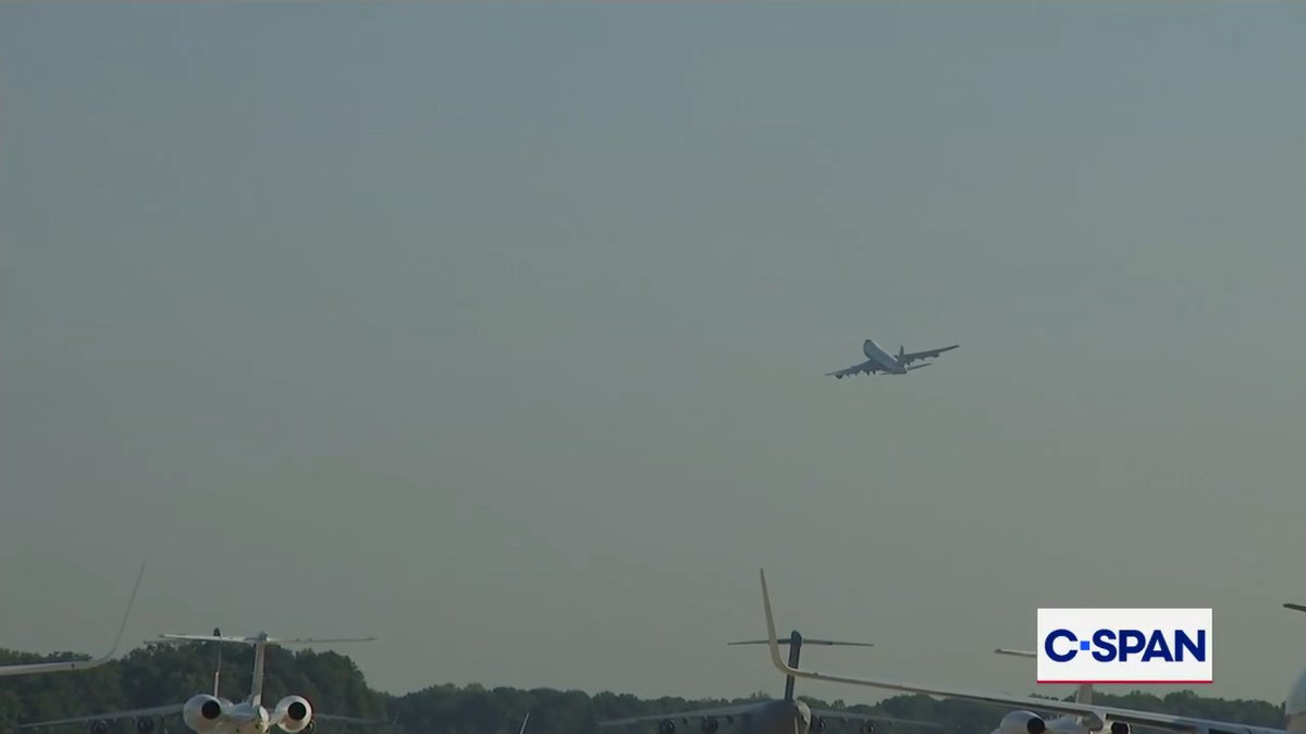 Air Force One en route to Anchorage, Alaska.