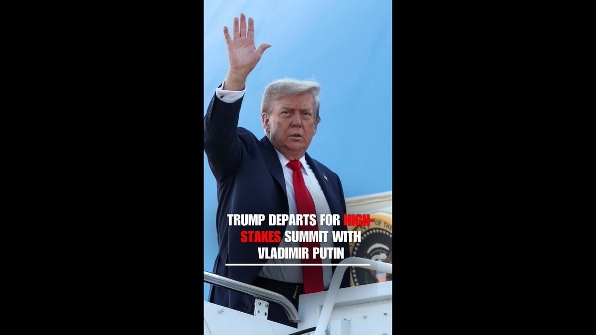 BREAKING: President Trump boards Air Force One for a high-stakes summit with Russian President Vladimir Putin in Alaska.