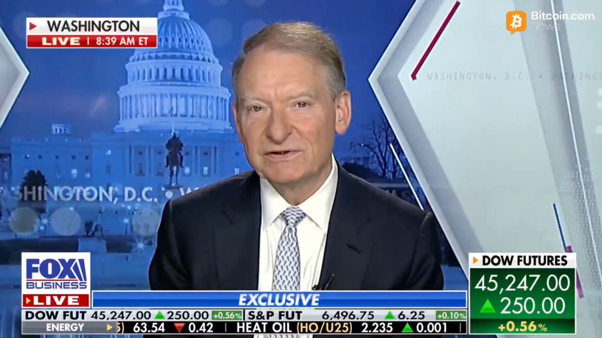 🇺🇸 NEW: SEC Chair Paul Atkins discusses how 'Project Crypto' plans to modernize regulations and make the U.S. the global crypto capital live on Fox Business.