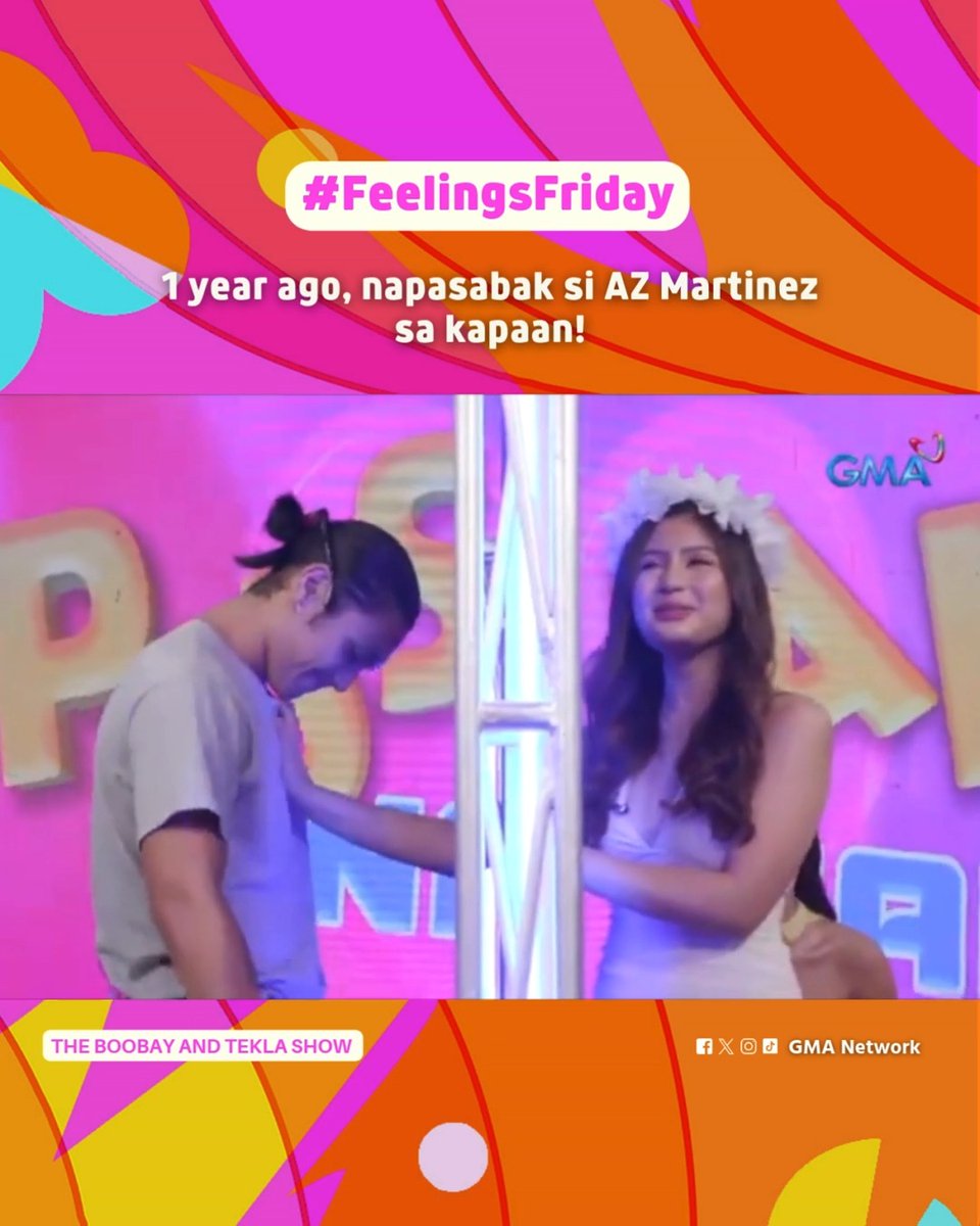 #FeelingsFriday: Nag-enjoy si accla, ‘wag tayong ano! 😆 1 year ago, isa si AZ Martinez sa mga naging searchee sa ‘Pusuan Na ‘Yan!’ 💘 ‘Wag magpapahuli sa mga #MoreTawaMoreSaya na kaganapan dito sa #TBATS, Sundays ng 10:05 PM sa GMA!