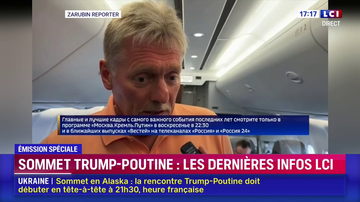 🔴 "Le président Poutine souhaite vraiment aider" Donald Trump pour "régler le conflit en Ukraine par la voie diplomatique" assure le porte-parole du Kremlin, Dmitri Peskov