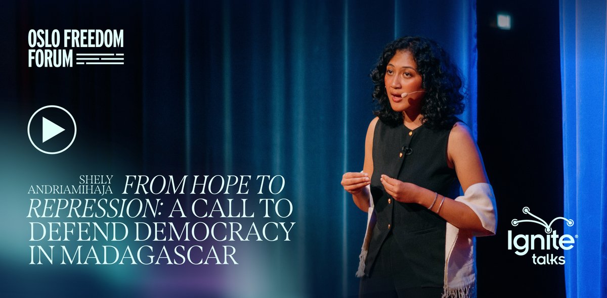 Shely Andriamihaja shares how Madagascar went from hope to repression at the 2025 Oslo Freedom Forum. From rising authoritarianism to deepening poverty and a muzzled civil society, her story is a powerful call to action for freedom and accountability against the regime.