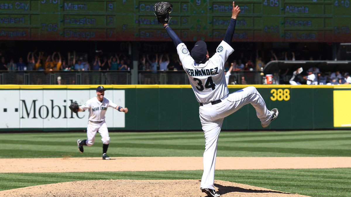 Can’t believe it’s been 13 years. The final out of Félix Hernández’s perfect game: