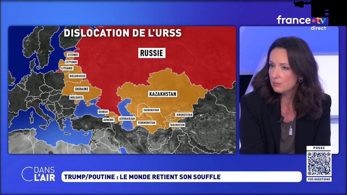 "Au-delà de l'#URSS, c'est l'empire russe de Pierre le Grand que Vladimir #Poutine cherche à reconstituer. C'est dans les discours, dans les récits et dans les archives ressorties pour réécrire les manuels d'histoire." Elena Volochine #Ukraine #Alaska #cdanslair