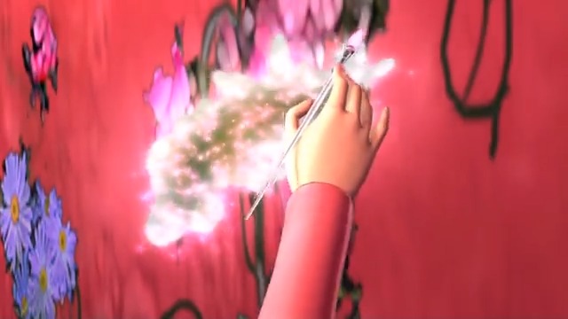 barbie as rapunzel - rapunzel uses the magic paint brush