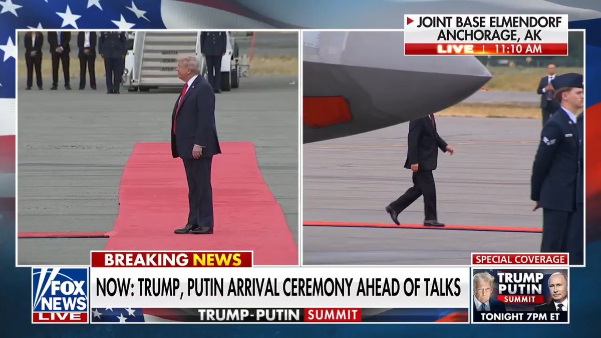 BREAKING: President Trump and Russian President Vladimir Putin shake hands in Anchorage, Alaska ahead of high-stakes talks.