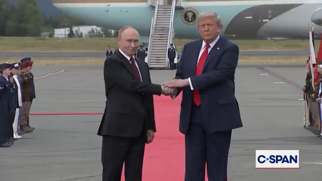 President Trump and Russian President Vladimir Putin in Anchorage, Alaska.