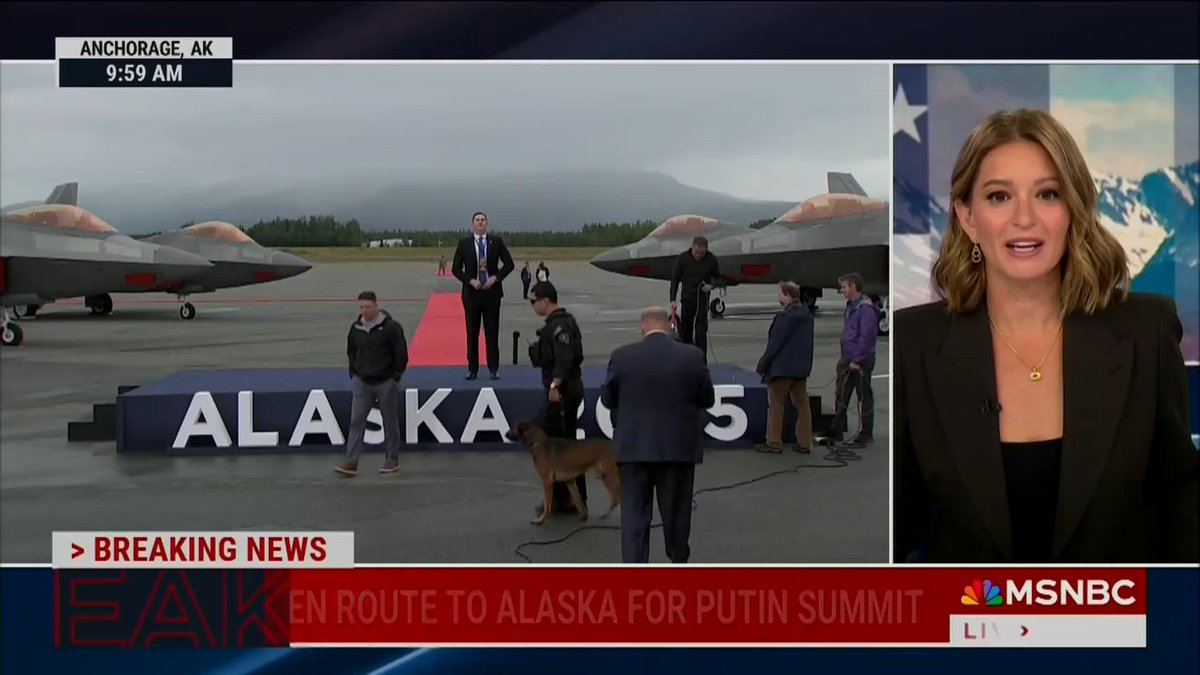 Host: The red carpet has been rolled out for Vladimir Putin in Alaska. We mean that literally. As you can see, there is a red carpet, and the Russian leader will actually walk it to meet in person with Trump
