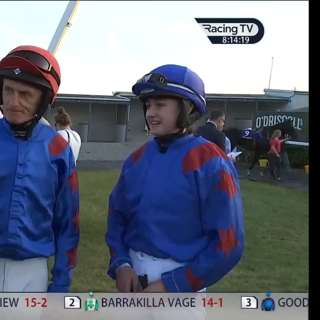 Father and daughter riding in the same race! Great stuff - Patrick Breen and Sarah Breen ahead of the finale at Tramore Racecourse. Both horses trained by themselves on the beach! kevinoryan
