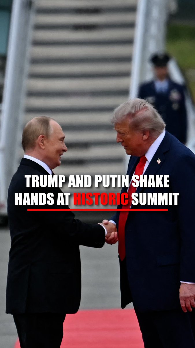 BREAKING: President Trump and Russian President Vladimir Putin shake hands in Anchorage, Alaska ahead of high-stakes talks