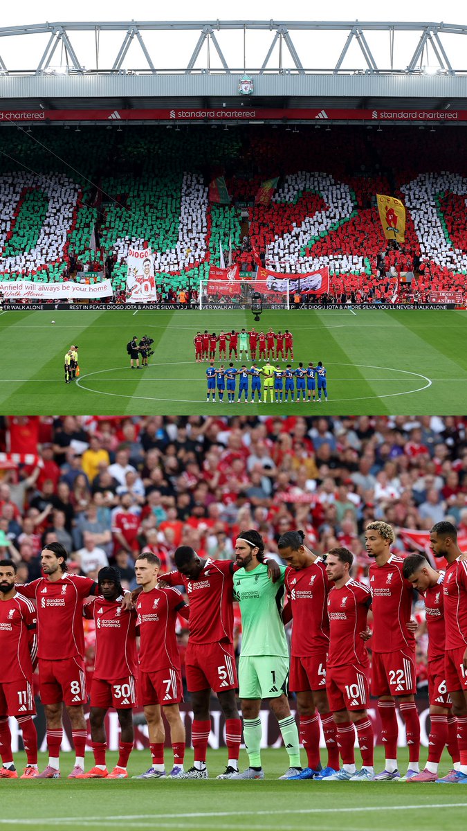 An emotional start at Anfield 🕊️❤️ AS30. DJ20. Forever remembered. #BBCFootball #LFC