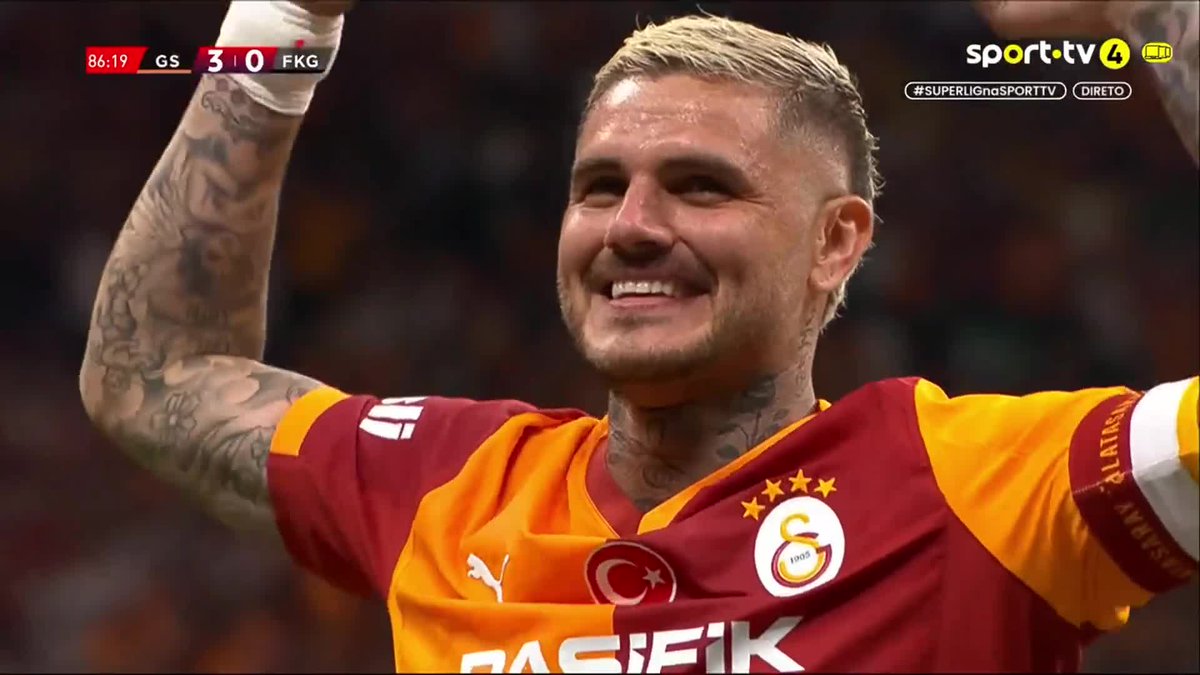 Mauro Icardi (32) was out for over 200 days with a cruciate ligament tear... Tonight, he scored on his FIRST match back for Galatasaray! 🔴🟡✨