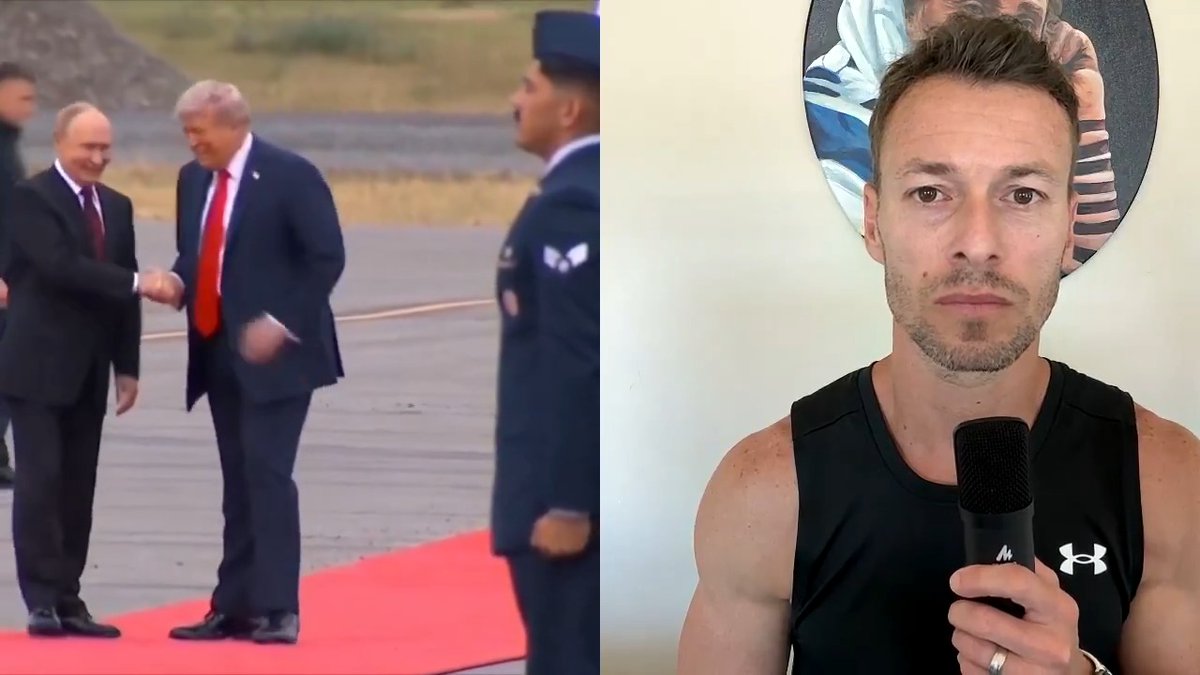 BREAKING: Trump Greets Putin in Anchorage Alaska as if he's his Best Friend, Jeffrey Epstein.