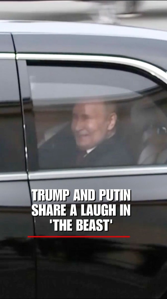WATCH: President Trump and Russian President Putin share a laugh in 'The Beast' ahead of their high-stakes summit in Alaska.