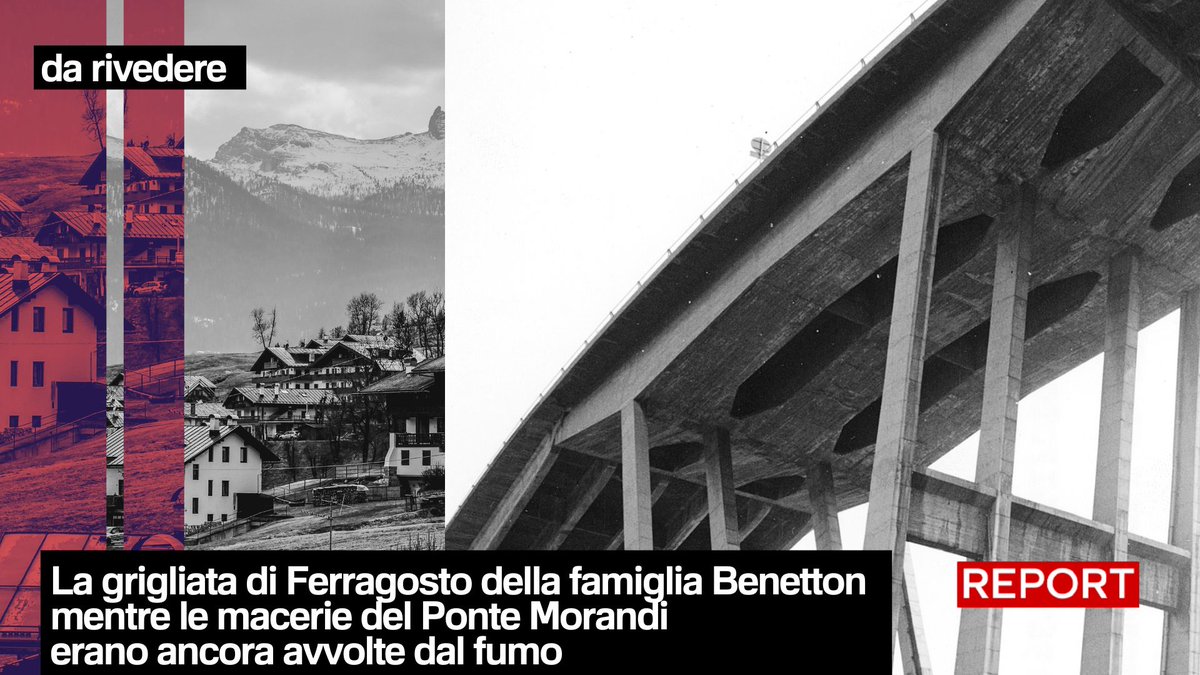 15 agosto del 2018. Le macerie del ponte Morandi sono ancora avvolte dal fumo, i soccorritori continuano a scavare per cercare i corpi delle 43 vittime. Ma la famiglia Benetton non rinuncia alla tradizionale grigliata di Ferragosto a Cortina D’Ampezzo👇