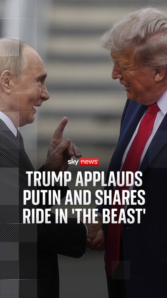 Watch the moment US President Donald Trump and Russian President Vladimir Putin greeted each other in Alaska. Live updates:
