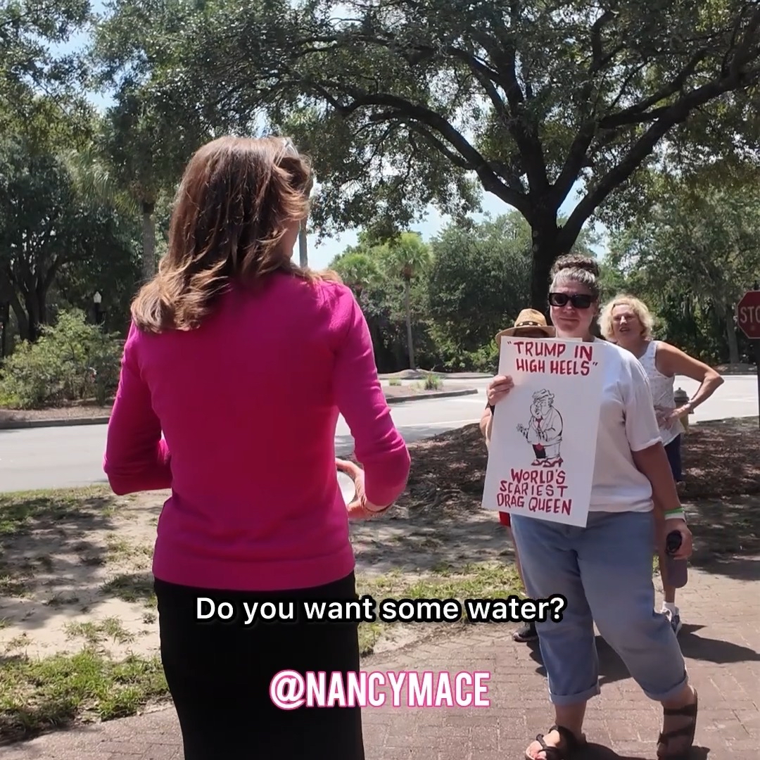 Stepped out of the office to greet our weekly protesters! It’s a hot one, so we made sure our protesters stayed cool by offering water. What snacks should we bring them next week?