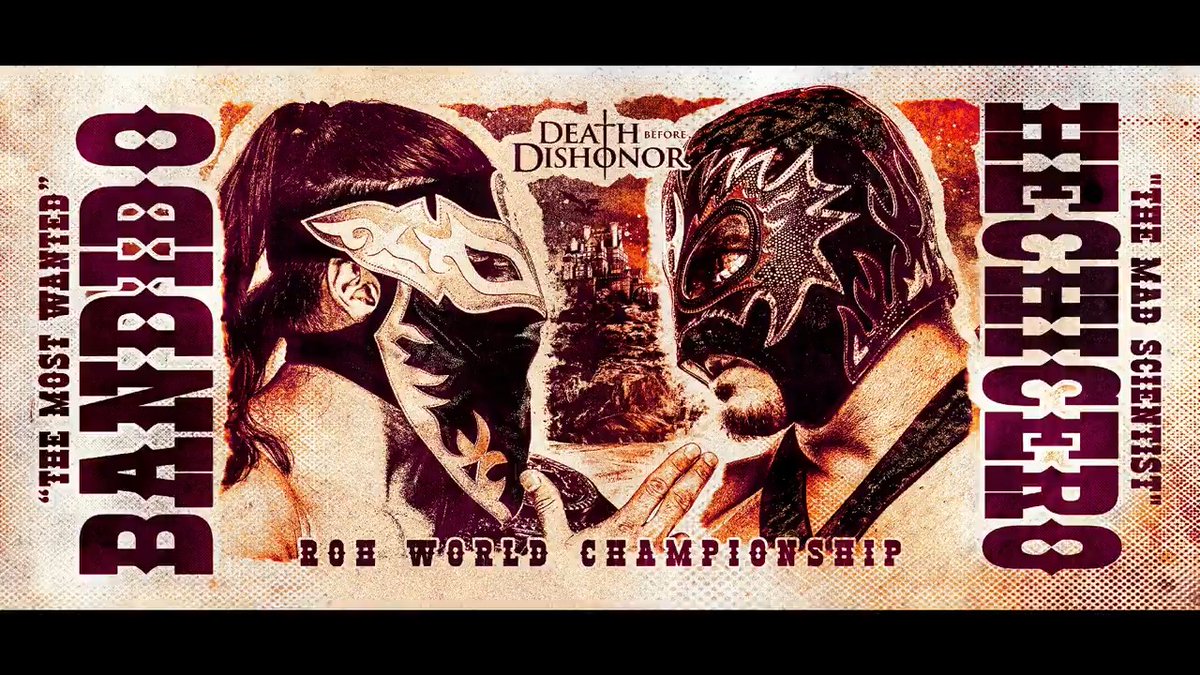 ROH Death Before Dishonor 2300 Arena, Philadelphia, PA Friday, 8/29 ROH World Title Bandido🔫🌵 vs Rey Hechicero Hechicero made it known at #ROHSupercard that he wants Bandido’s ROH World Championship, and they'll fight for the title at #ROHDBD in Philly on Friday, 8/29!