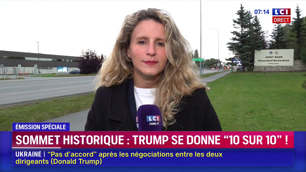 🔴 Sommet Trump-Poutine en Alaska ▶️ "10 sur 10", a répondu Donald Trump à un journaliste qui lui demandait de noter sa rencontre avec Vladimir Poutine.